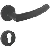 Lienbacher Set kvaka za sobna vrata Cuba Black Line (Cilindarski profil PZ, Plemeniti čelik, Oblik kvake: Ravni oblik, Crne boje) | shoptok.hr