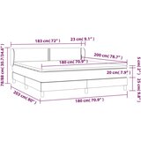  s oprugama i madracem crni 180x200 cm baršunasti | shoptok.hr