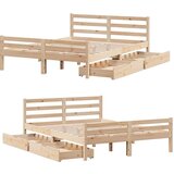 vidaXL Okvir kreveta bez madraca 150 x 200 cm od masivne borovine | shoptok.hr