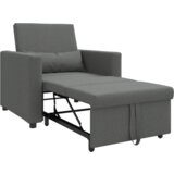  3-v-1 Enosobni Kavč, Sedežna Postelja Temno Siva Tkanina | Shoptok.si