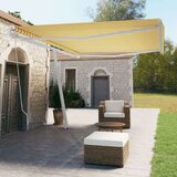  Samostojeća tenda na ručno uvlačenje 500 x 350 cm žuto-bijela Cijene