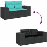 9-dijelni set vrtnih sofa s jastucima crni od poliratana bagrem | shoptok.hr