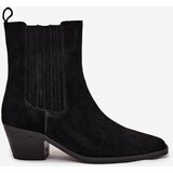 Boto Women's Suede Ankle Boots With Heel Insulated Black Arelia | ePonuda.com