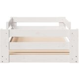 vidaXL Posteljni okvir brez vzmetnice bel 90x200 cm trdna borovina | Shoptok.si