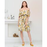 Resti Yellow knee-length dress with a multicolored floral pattern - Clothing | Eponuda.ba