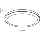  Brilagi - LED stropno svetlo za kupatilo PERA, 18W/230V, prečnika 22 cm, IP65, srebrna | Eponuda.com