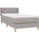  Box spring postelja z vzmetnico svetlo siva 90x200 cm blago, (20790760) | Shoptok.si