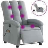 Maison Chic Električni masažni naslanjač - Relax naslanjač svetlo sivo blago, (22134553) | Shoptok.si