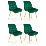  BERA stolica - zeleni baršun / zlatne noge x 4 | shoptok.hr