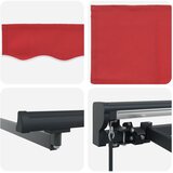  Okvir tende Crvena 300 x 250 cm Poliester s PU premazom | shoptok.hr