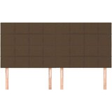  Uzglavlje 4 kom tamnosmeđi 90x5x78/88 cm od tkanine | shoptok.hr