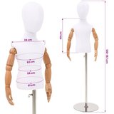  Podesivi Maneken 120-157 cm s Postoljem Uniseks PP Bijela | shoptok.hr