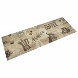  Kuhinjski tepih perivi s natpisom 60 x 180 cm baršunasti smeđi | shoptok.hr