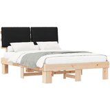  Posteljni okvir z oblazinjenim vzglavjem Črna 150 x 200 cm, (5000101937) | Shoptok.si