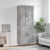 vidaXL Visoka komoda betonsko siva 69,5x34x180 cm inženirski les | Shoptok.si