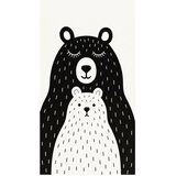 Vitaus Črno-bela pralna otroška preproga 160x230 cm Bear Family v2 – | Shoptok.si