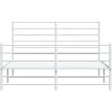Metalni okvir kreveta uzglavlje i podnožje bijeli 160x200 cm | shoptok.hr