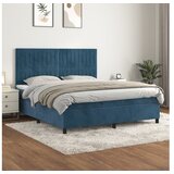 vidaXL Box spring postelja z vzmetnico temno modra 180x200 c Cene