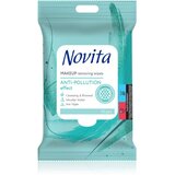 NOVITA Anti-Pollution robčki za odstranjevanje ličil za občutljivo kožo 15 kos | Shoptok.si