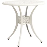  Vrtni stol bijeli 78 x 78 x 72 cm od lijevanog aluminija