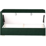 Ghado Tamno zeleni kutni dječji krevet s prostorom za odlaganje s madracem 90x200 cm Flexi - | shoptok.hr