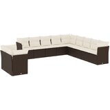  The Living Store Vrtna sedežna garnitura 11-delna z blazinami rjava poli ratan - Vrtna Sedežna Garniture, (21461717) | Shoptok.si