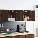 vidaXL Garažne stenske omare 2 kosa rjavi hrast inženirski les | Shoptok.si