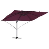 vidaXL Senčilo z ročico Bordeaux rdeča Poliester, Jeklo Veliko | Shoptok.si
