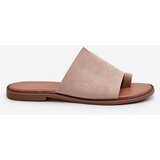 EVENTO PE1 Women's Suede Slip-On Sandals Beige Amite | shoptok.hr