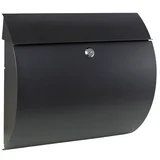 Zidni poštanski sandučić Aura (D x Š x V: 330 x 375 x 100 mm, Boja: Crna, Plemeniti čelik)