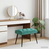  Klupa s gumbastim tkanjem Tirkizna 60 x 40 x 45 cm Baršun | shoptok.hr