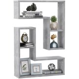  Zidne police 2 kom boja betona 50x15x50 cm konstruirano drvo | Shoptok.si