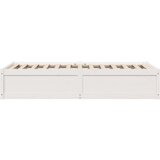 vidaXL Posteljni okvir bel 90x190 cm trdna borovina | Shoptok.si