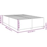  Okvir za krevet bez madraca smeđesivi 140x200 cm od tkanine | shoptok.hr