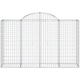  Lučne gabionske košare 5 kom 200x50x120/140cm pocinčano željezo | shoptok.hr