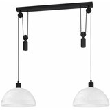 Brilagi LED luster na sajli RETRO GLASS 2xE27/40W/230V crna/bela u