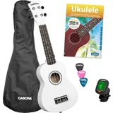 Cascha HH 3975 White Soprano ukulele