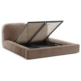 Micadoni Smeđi tapecirani bračni krevet s prostorom za odlaganje s podnicom 180x200 cm Martina – | shoptok.hr