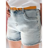 DStreet Spodenki damskie jeansowe z paskiem SUNNY JIN niebieskie | shoptok.hr