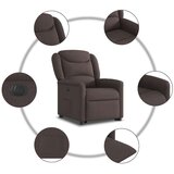  Električni naslonjač na podizanje od tkanine tamnosmeđi | shoptok.hr