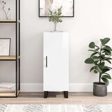 vidaXL Komoda visok sijaj bela 34,5x34x90 cm inženirski les | Shoptok.si