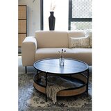 White Label Črna/v naravni barvi okrogla mizica ø 80 cm Makoto – | Shoptok.si