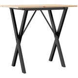  Blagovaonski stol X-oblika 80x50x75 cm od borovine i čelik | shoptok.hr