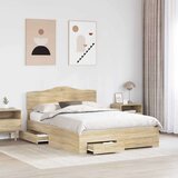  Konstrukcija postelje Sonoma hrast 150 x 200 cm Konstruiran les, (5000102177) | Shoptok.si