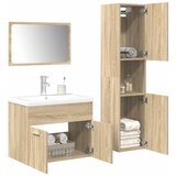 vidaXL Kopalniška garnitura 4-delna sonoma hrast inženirski les | Shoptok.si