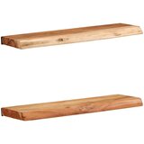 vidaXL Zidne police 2 kom 60x20x3,5 cm od masivnog bagremovog drva | shoptok.hr