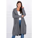 Kesi Oversize graphite hooded cape | ePonuda.com