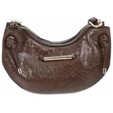 Lola Casademunt Torbe Half-moon Shoulder Bag With Metallic Tub Kostanjeva Cene