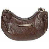 Torbe Half-moon Shoulder Bag With Metallic Tub Kostanjeva