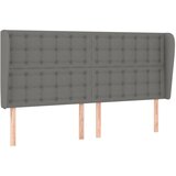  Uzglavlje s ušima tamnosivo 203x23x118/128 cm od tkanine | shoptok.hr